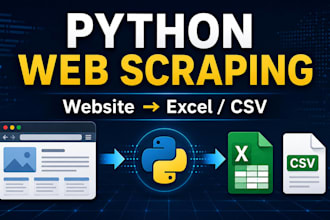build a python web scraper and export data to excel or CSV