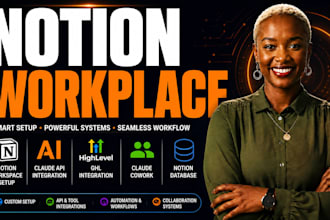 notion workspace setup claude API integration ghl claude cowork notion database