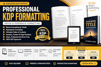 format your ebook for amazon KDP