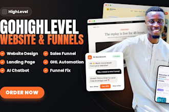 go highlevel website, sales funnel landing page, ghl automation n8n ai chatbot