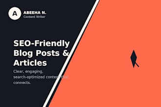 write SEO friendly blog posts and articles