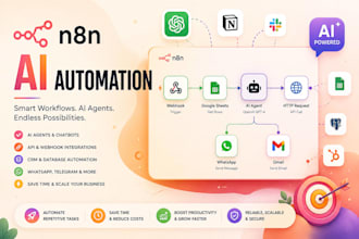 build n8n ai automation, ai agents, workflows and API integrations
