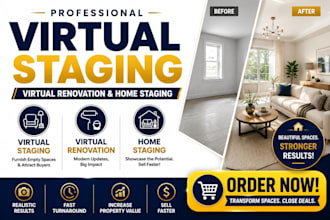do virtual staging, virtual renovation, and home staging for real estate