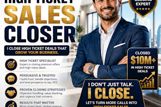 be your high ticket sales closer and close qualified leads