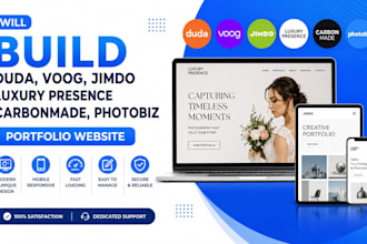 build duda voog jimdo luxury presence carbonmade photobiz portfolio website