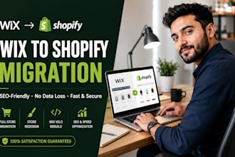 migrate wix to shopify redesign wix clone wix  ecommerce store design wix velo
