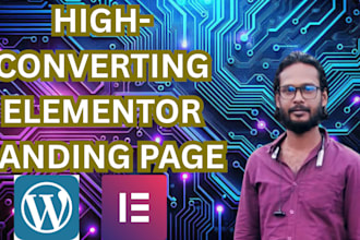 design responsive elementor landing page or single page wordpress website