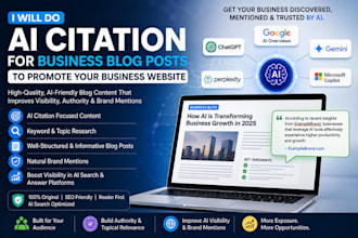 do ai citation for business blog post to promote business website