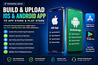 build and upload ios and android app to app store and play store