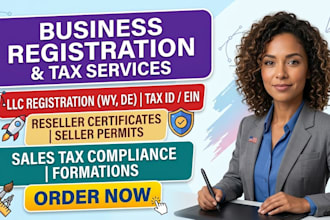 do resale certificate seller permit tax id llc registration wy de sale tax ein
