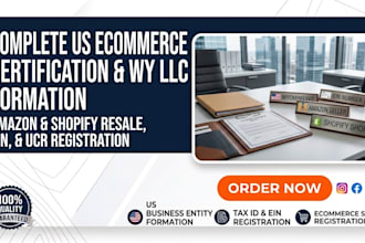 do amazon ecommerce shopify resale certification US wyoming llc formation ein