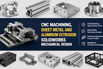 do cnc machining sheet metal and aluminium extrusion solidwork mechanical design