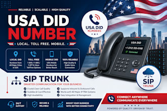 provide usa did number and sip trunk with 3cx set up