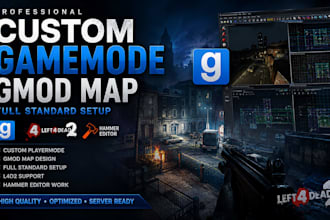 create custom playermode, gmod map, with full standard setup l4d2, hammer editor