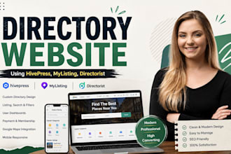 directory website design hivepress, mylisting, listingpro, directorist