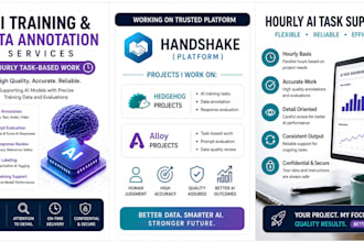 task on ai training, data annotation, hedgehog tasks via handshake