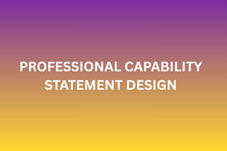 design 2 pages capability statement