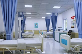 create 3d hospital design, clinic design medical campus and health center