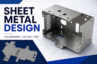 design dfm sheet metal enclosure 3d cad model technical drawings for manufacture