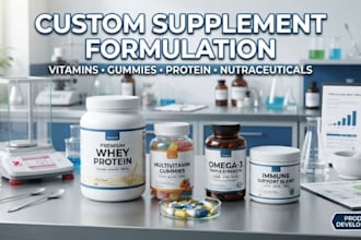 custom gummy, vitamins and supplement formulations