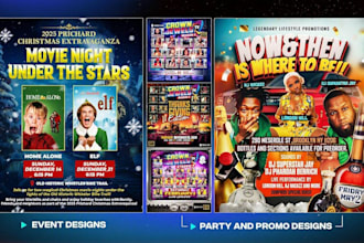 make an illustrated design band or movie poster