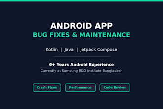 fix android app bugs and crashes fast