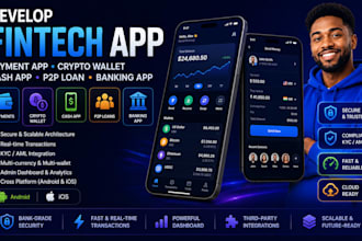 develop fintech app payment app crypto wallet cash app p2p loan banking app