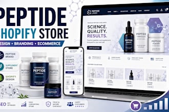 build shopify store for peptide supplements wellness brand shopify marketing