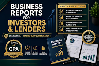 write comprehensive business reports for investors and lenders