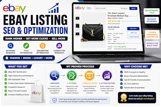 optimize your ebay fashion,shoes and luxury listing with SEO