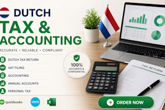 do dutch tax return, vat filing, accounting, annual accounts, and personal tax