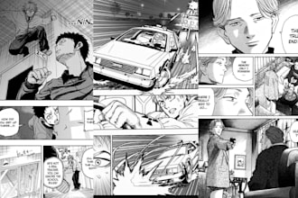 draw custom manga comic pages and webtoon art