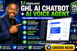 setup gohighlevel ai chat bot for landing page and gohighlevel ai voice agent