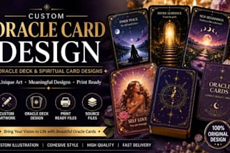 design custom oracle cards, oracle deck and spiritual card designs