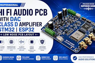 do hi fi audio pcb with dac class d amplifier esp32stm32 low noise pcb layout