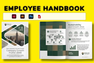 review, simplify, professionally format employee handbook, print design, policy