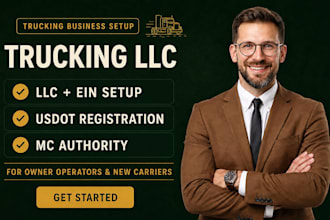 register your trucking llc and assist with ein, usdot and mc authority