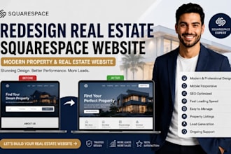 redesign squarespace real estate website property website realtor website