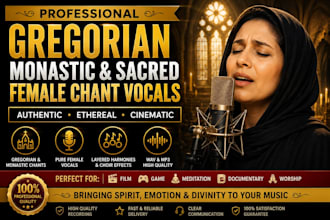 record authentic gregorian, monastic and sacred female chant vocals