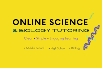 be your online science tutor for middle and high school