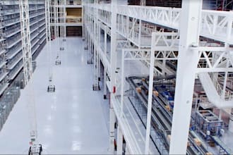 optimize commercial space interior design, warehouse,server room, factory render