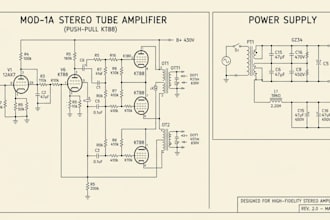 design a vacuum tube amplifier, schematic and circuit