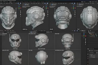 sculpt 3d wearable helmet, cosplay mask, armor stl for 3d printing