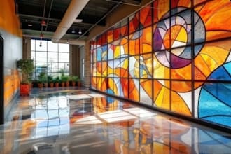 create custom stained glass art glass design mosaic window panels