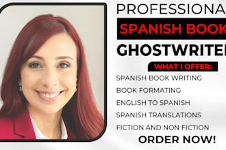 write your spanish book or ebook as a professional ghostwriter