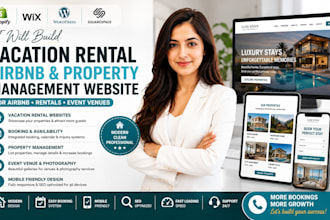 build airbnb vacation rental property management event venue photography website