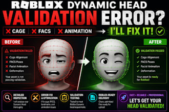 fix roblox dynamic head validation errors alignment