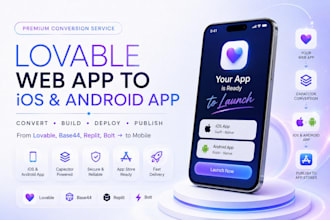 convert lovable or base44 web app to ios and android app using capacitor cordova
