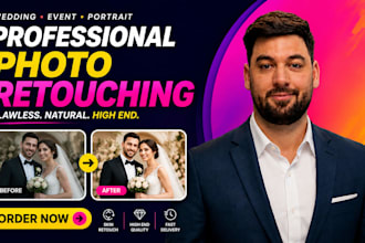 cull your wedding event protrait or do professional high end photo retouching