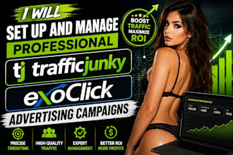 set up and manage professional traffic junky and exoclick advertising campaigns